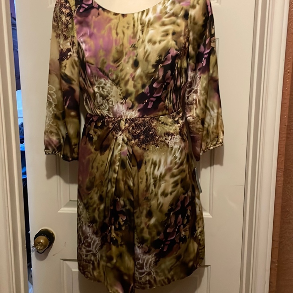 Elie Tahari - Arthur S Levine Olive/Purple Dress